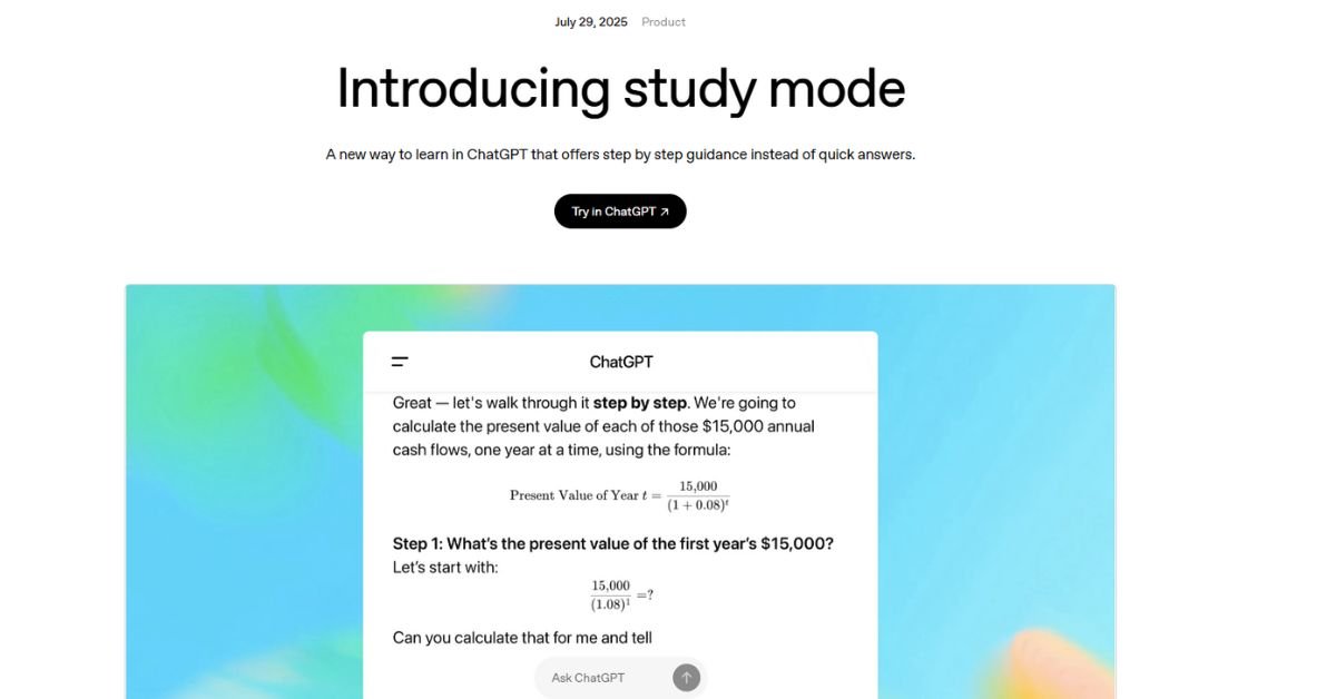 ChatGPT Study Mode